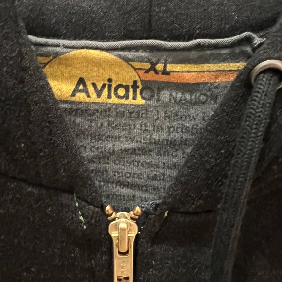 Aviator Nation Disco 7-stripe hoodie - Charcoal - Picture 3 of 3